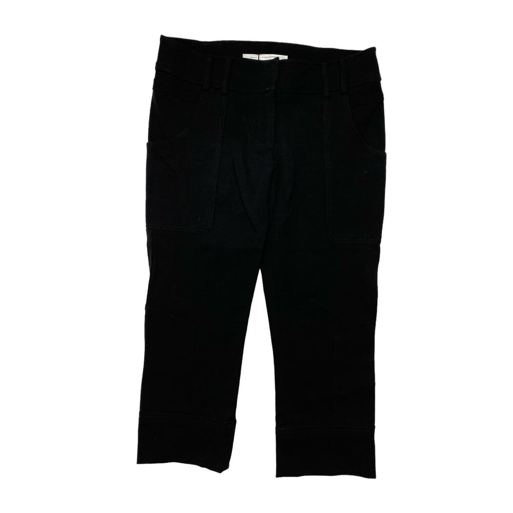 DIANE VON FURSTENBERG *NEW* Black Ewan Ponte Knit Pants Size 6 #S5876166P7 DVF